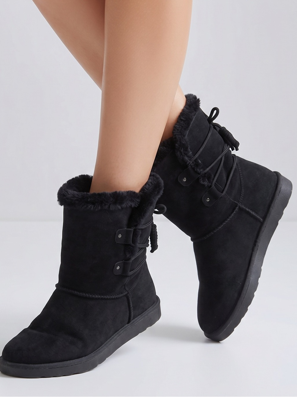 POP surrey faux suede mid calf‎ boot Faux fur size. 8